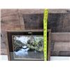 Image 7 : Stone Bridge Landscape Artwork 13.5" x 12", Framed