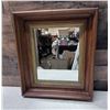 Image 1 : Wood Framed Mirror 16" x 18.5"