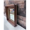 Image 2 : Wood Framed Mirror 16" x 18.5"