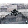 Image 5 : Metal 3-Panel Fireplace Screen w/ Tools on Stand 52" x 31"H