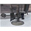 Image 7 : Metal 3-Panel Fireplace Screen w/ Tools on Stand 52" x 31"H