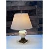 Image 1 : Table Lamp w/ Floral Base & Shade 7" Dia (base), 20"H