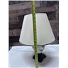 Image 9 : Table Lamp w/ Floral Base & Shade 7" Dia (base), 20"H
