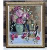 Image 1 : Floral Artwork by Patricia Suggs PSA-SWA 33.5" x 29", Framed