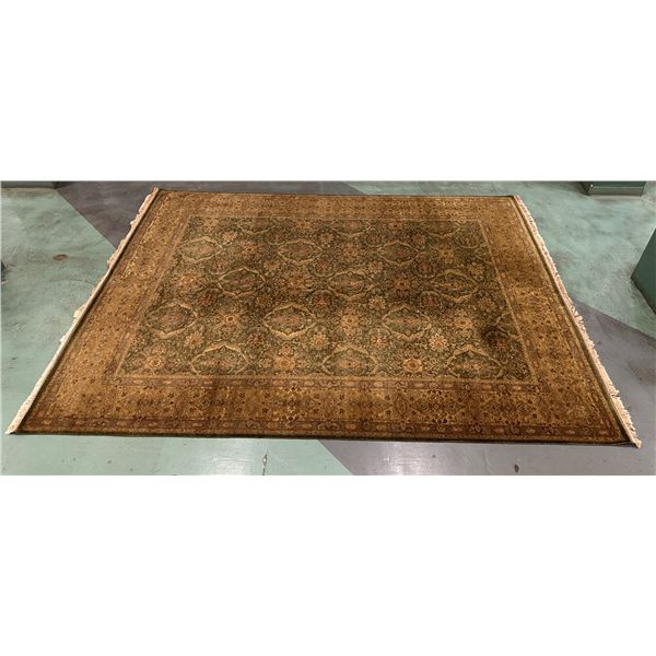 Floral Area Rug w/ Fringe 146" x 110" w/ Carpet Pad