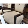 Image 10 : Qty 2 McGuire Wooden Armchairs w/ Upholstered Seat & Back 23" x 21" x 37"H