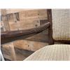 Image 12 : Qty 2 McGuire Wooden Armchairs w/ Upholstered Seat & Back 23" x 21" x 37"H