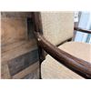 Image 13 : Qty 2 McGuire Wooden Armchairs w/ Upholstered Seat & Back 23" x 21" x 37"H