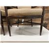 Image 15 : Qty 2 McGuire Wooden Armchairs w/ Upholstered Seat & Back 23" x 21" x 37"H