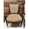 Image 2 : Qty 2 McGuire Wooden Armchairs w/ Upholstered Seat & Back 23" x 21" x 37"H