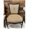 Image 3 : Qty 2 McGuire Wooden Armchairs w/ Upholstered Seat & Back 23" x 21" x 37"H