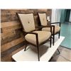 Image 8 : Qty 2 McGuire Wooden Armchairs w/ Upholstered Seat & Back 23" x 21" x 37"H