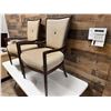 Image 9 : Qty 2 McGuire Wooden Armchairs w/ Upholstered Seat & Back 23" x 21" x 37"H