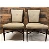 Image 1 : Qty 2 McGuire Wooden Chairs w/ Upholstered Seat & Back 22" x 20" x 37"H