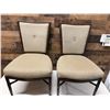 Image 2 : Qty 2 McGuire Wooden Chairs w/ Upholstered Seat & Back 22" x 20" x 37"H