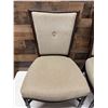 Image 3 : Qty 2 McGuire Wooden Chairs w/ Upholstered Seat & Back 22" x 20" x 37"H
