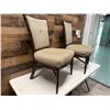 Image 5 : Qty 2 McGuire Wooden Chairs w/ Upholstered Seat & Back 22" x 20" x 37"H