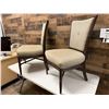 Image 6 : Qty 2 McGuire Wooden Chairs w/ Upholstered Seat & Back 22" x 20" x 37"H