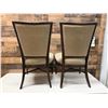 Image 9 : Qty 2 McGuire Wooden Chairs w/ Upholstered Seat & Back 22" x 20" x 37"H