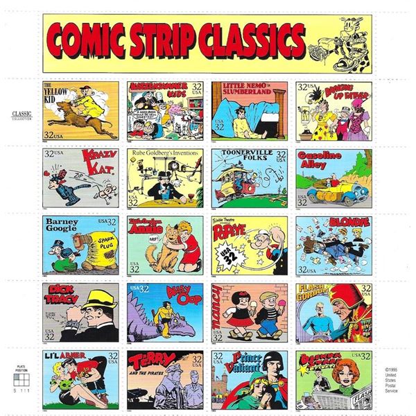 Comic Strip Classics Stamp Sheet