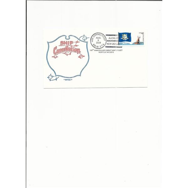 U.S.S. Connecticut - 100th Anniversary Great White Fleet - First Day Cover - Norfolk, VA - 2008
