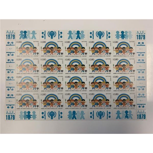 1979 Annee Internacionale De L'Enfant stamp set of 20