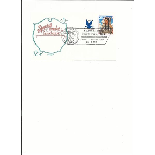 Sacajawea Festival Inc. - First Day Cover - Cloverport, Kentucky - 1996