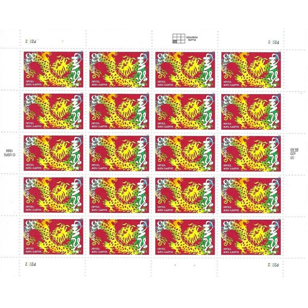 Chinese New Year, Year of the Dragon Stamp sheet