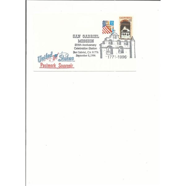 San Gabriel Mission 225th Anniversary - First Day Cover - San Gabriel, CA. - 1996