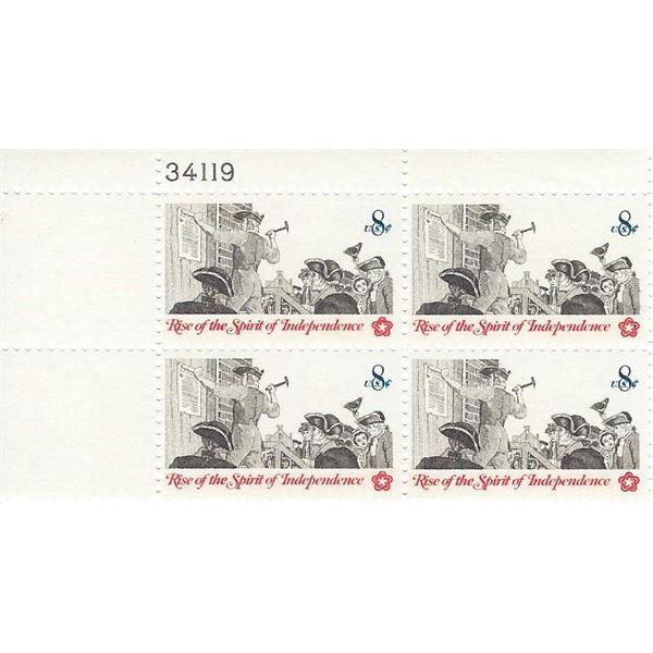 Rise of the Spirit of Independence Plate Block