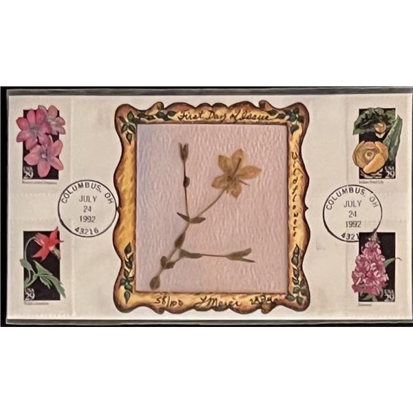 Pressed Flower Art FDC 1992.