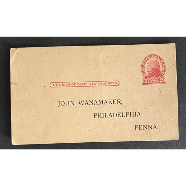 United States 1900s post card