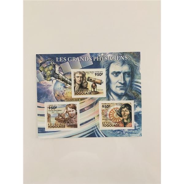 Great Physicists Commemorative Souvenir Stamp Set