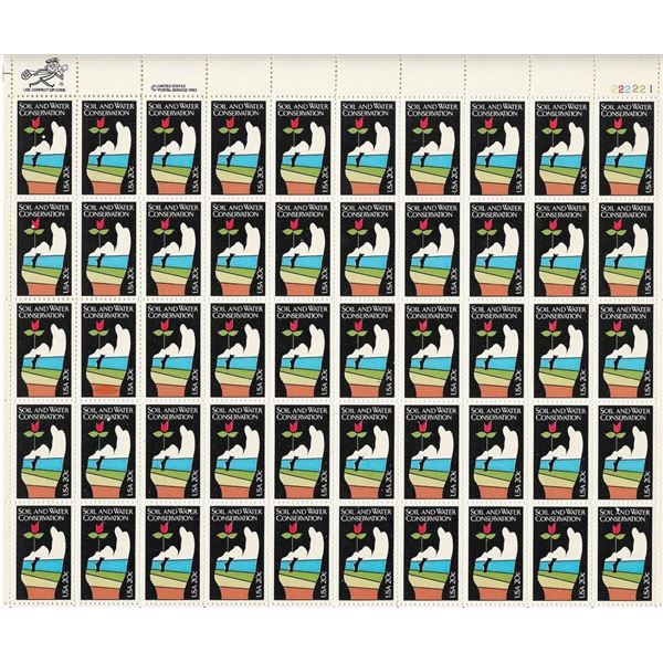 Soil and Water Conservation USA Stamp sheet