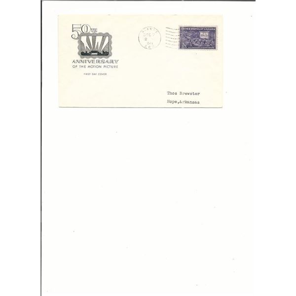 Stamps, Arkansas - 50th Anniversary of the Motion Picture - First Day Cover - 1944