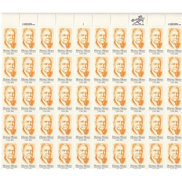 Horace Moses USA Stamp sheet