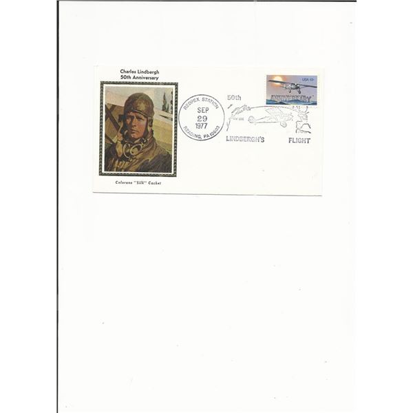 50th Anniversary Lindbergh's Solo Trans-Atlantic Flight - First Day Cover - Reading, PA 1977