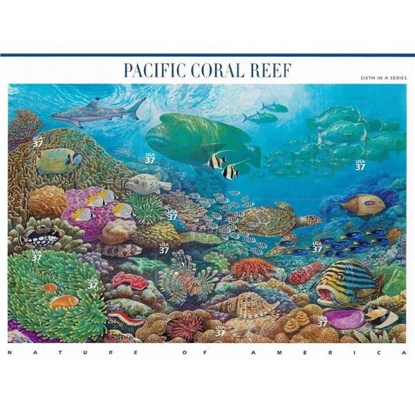 Pacific Coral Reef stamp sheet