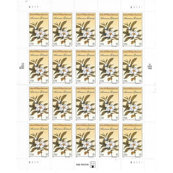 John and William Bartram: American Botanists stamp sheet