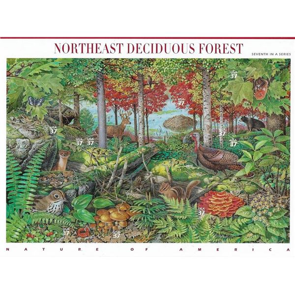 Northeast Deciduous Forest stamp sheet