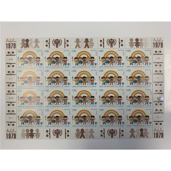 1979 Annee Internacionale De L'Enfant stamp set of 20