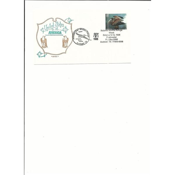 Austwell, TX. - First Day Cover - National Wildlife Refuge - 1996