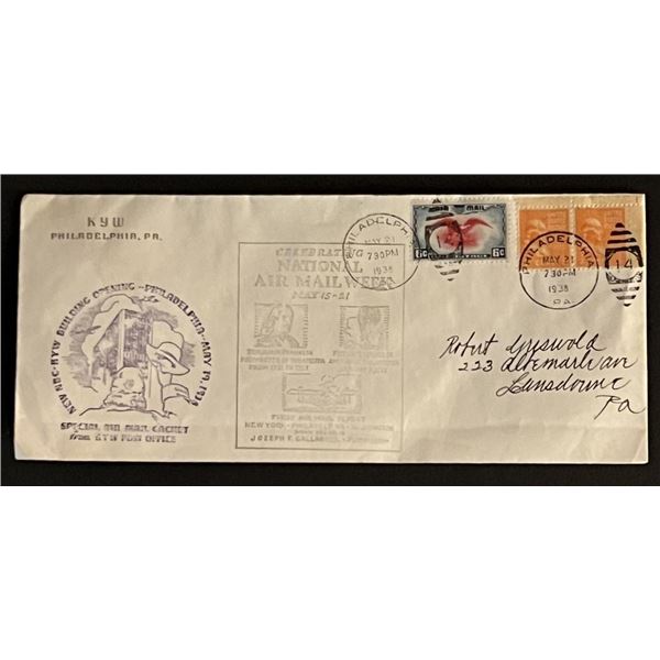 1938 Philadelphia Pennsylvania First Day Cover