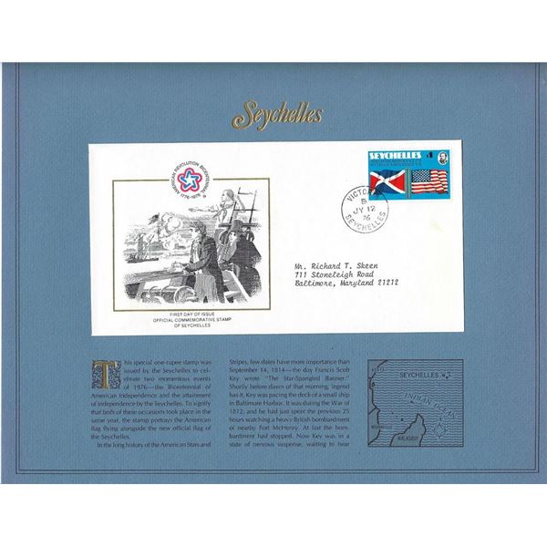 Seychelles - American Bicentennial Commemorative FDC