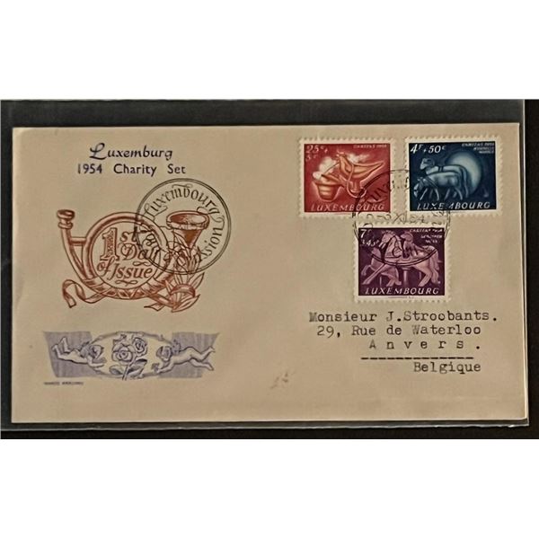 1954 Luxemburg Belgium First Day Cover