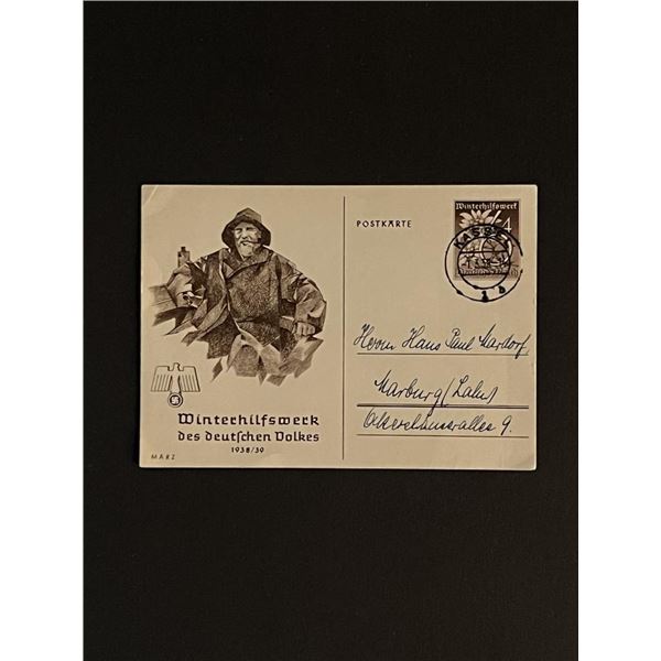 1938 Germany Stamped Postacard