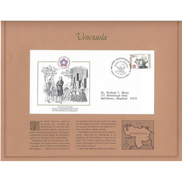 Venezuela - American Bicentennial Commemorative FDC