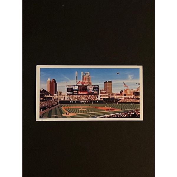 MLB Cleveland Indians First Jacobs Pitch Lithograph Reprint on Card
