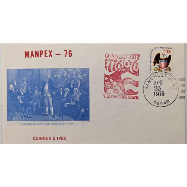 Manpex - 76 Currier and Ives George Washington First Day Cover