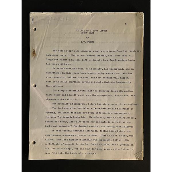 1957 Story Plot by Thomas T Flynn